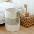 Homlikelan 72L Woven Laundry Basket,Tall Wicker Laundry Basket for Blankets,Clothes,Pillows,Toys,Shoes Large Cotton Laundry Hamp