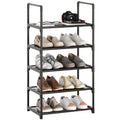 Hockmez 5-Tier Small Shoe Rack,Stackable Shoe Shelf Storage Organizer For Entryway Hallway Closet Bathroom Living Room(Black-5Tier)