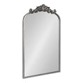 Kate and Laurel Arendahl Traditional Ornate Wall Mirror, 19 x 31, Antique Silver, Decorative Mirror with Baroque Inspired Detail
