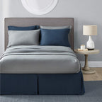 Bedsure Twin Bed Set - 5 Pieces Reversible Twin Comforter Set, Navy Extra Long Twin Bed In A Bag With Comforters, Sheets, Pillow