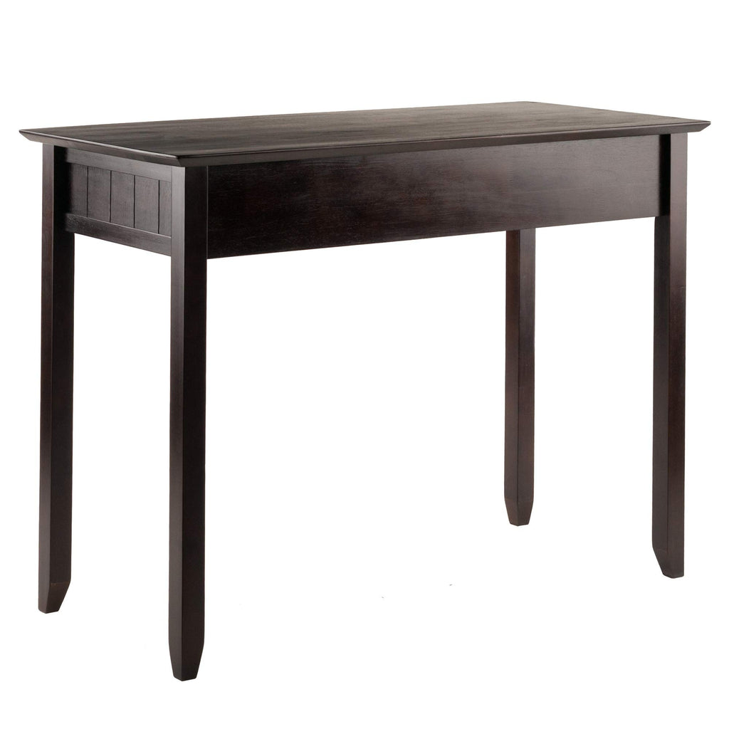 Ergode Wood Burke Home Office Writing Desk - Cottage Style, Spacious Desktop, 3 Drawers, Dark Coffee Finish, Assembly Required