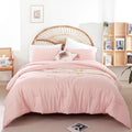 Weigelia Blush Pink Full Bed Comforter Set Full Size Comforter Modern 3Pcs Microfiber Full Size Comforter Sets For All Season Co