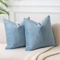 Juspurbet Light Blue Euro Velvet Throw Pillow Covers 28X28 Inch Set Of 2 For Living Room Couch Sofa Bedroom Decorative Square So