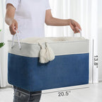 Thewarmhome Organization And Storage Basket For Shelves - Jumbo 3 Pack 20X16X14 Inch Collapsible Storage Bins For Organizing, Ca
