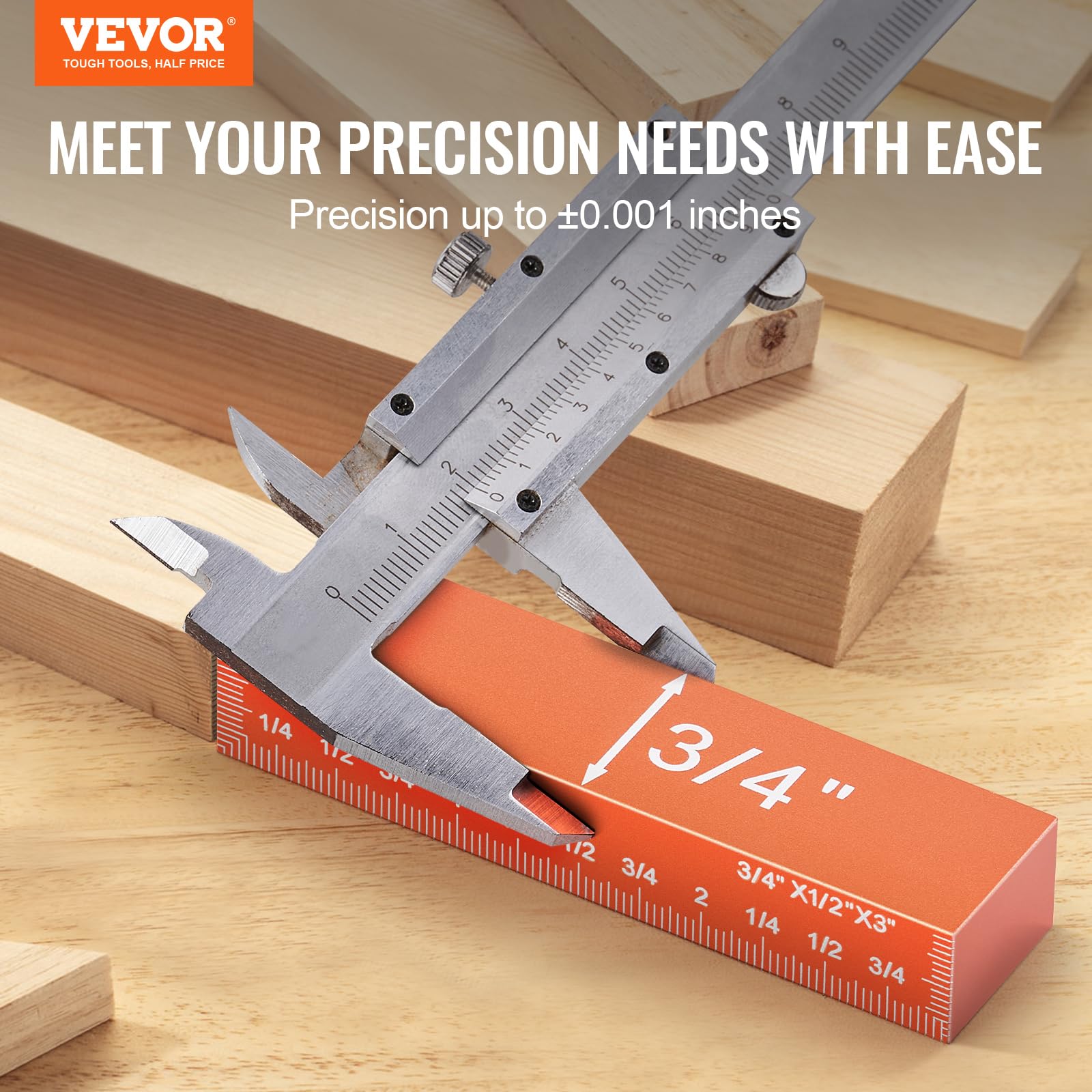 Vevor Setup Blocks Woodworking Tools, 16-Piece, Precision Height Gauge Block Set, With Clearly Laser Engraved Size Markings And