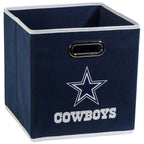 Franklin Sports NFL Dallas Cowboys Collapsible Storage Bin NFL Folding Cube Storage Container Fits Bin Organizers Fabric NFL Tea