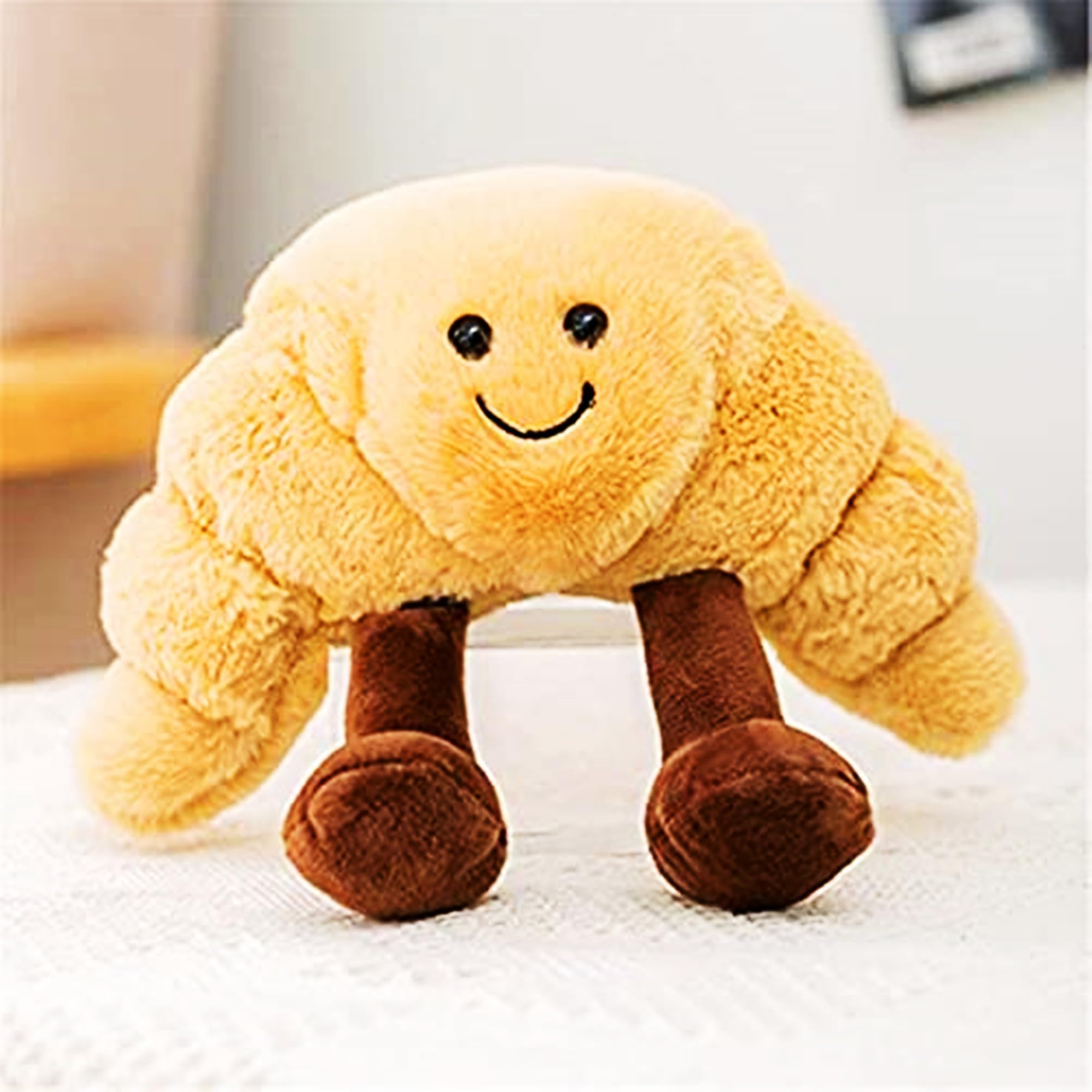 Croissant Plush Bread Pillow Toy, Cute Food Stuffed Animals Toy Funny Soft Plushies For Gifts For Kids Birthday