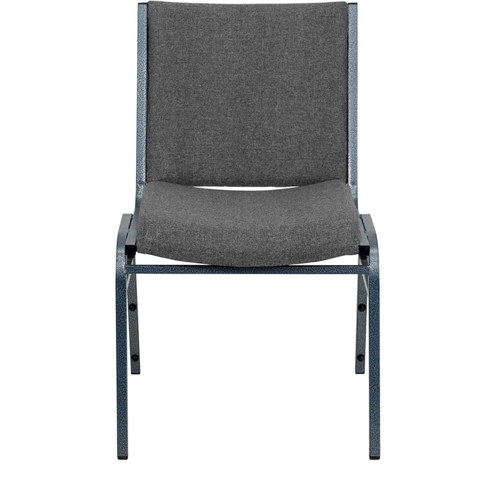 Flash Furniture Hercules Series Heavy Duty Gray Fabric Stack Chair With Ganging Bracket