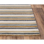 Alora Decor Rivera 5' X 8' Stripe Ivory/Beige/Charcoal Hand-Tufted Area Rug