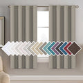 H.VERSAILTEX Linen Blackout Curtain 63 Inches Long for Bedroom/Living Room Thermal Insulated Grommet Linen Look Curtain Drapes P