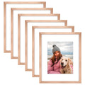 AUEAR 16x20 Picture Frames Set of 6, with Mat for 11x14 or 16x20 Without Mat, Composite Wood Gallery Photo Frames with Plexiglas