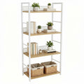 4 Tier Bookshelf, Classic Tall Bookcase Storage Organizer for CDs Books