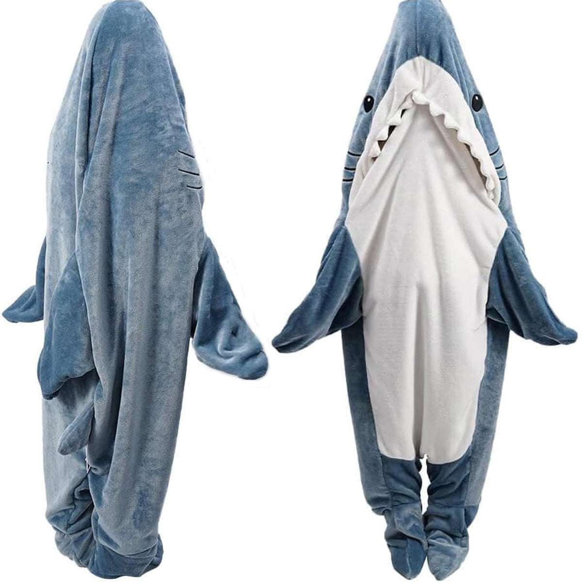 Drunze Shark Blanket Shark Onesie Shark Hoodie Onesie,Wearable Shark Blanket Soft Cozy Shark Onesie Adult&Kids,Shark Costume