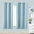 KOUFALL Baby Blue Blackout Curtains for Nursery 2 Panels Short Light Blocking Room Darkening Curtain for Kids Bedroom 54 Inch Le