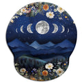 Limkrian Ergonomic Mouse Pad With Wrist Rest, Moon Mountain Mouse Pad Gaming Mousepad With Non-Slip Pain Relief Pu Base, Funny W