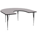 Flash Furniture 60x66 HRSE Grey Activity Table Chair, 60"W x 66"D x 30.125"H, Gray