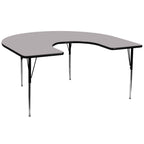 Flash Furniture 60x66 HRSE Grey Activity Table Chair, 60"W x 66"D x 30.125"H, Gray