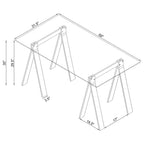 Coaster Home Furnishings Amaturo Acrylic Writing Desk with Glass Top Clear