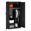 SISESOL Metal Storage Cabinets Locker with Locker Shelf, 72 Armoire Wardrobe Closet with Hanging Rod Storage Locker, Wardrobe Ca