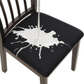 Fuloon Waterproof Dining Chair Covers Set Of 4, Stretch Jacquard Chair Seat Covers Washable Dining Room Chair Cover Seat Slipcover Removable Kitchen Chair Covers Protector (4, Waterproof-Black)