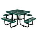 Global Industrial 46' Expanded Metal Square Picnic Table, Green