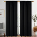 Diraysid Black Blackout Curtains For Bedroom And Living Room Thermal Insulated Room Darkening Curtains Drapes, 42 X 95, 2 Panels