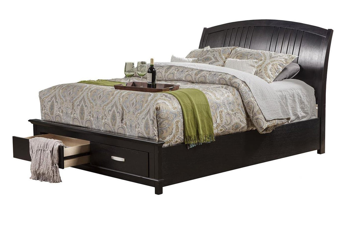 Alpine Furniture Platform Storage Bed In Dark Espresso Finish (Cal. King - 91 In. L X 77.5 In. W X 50 In. H)