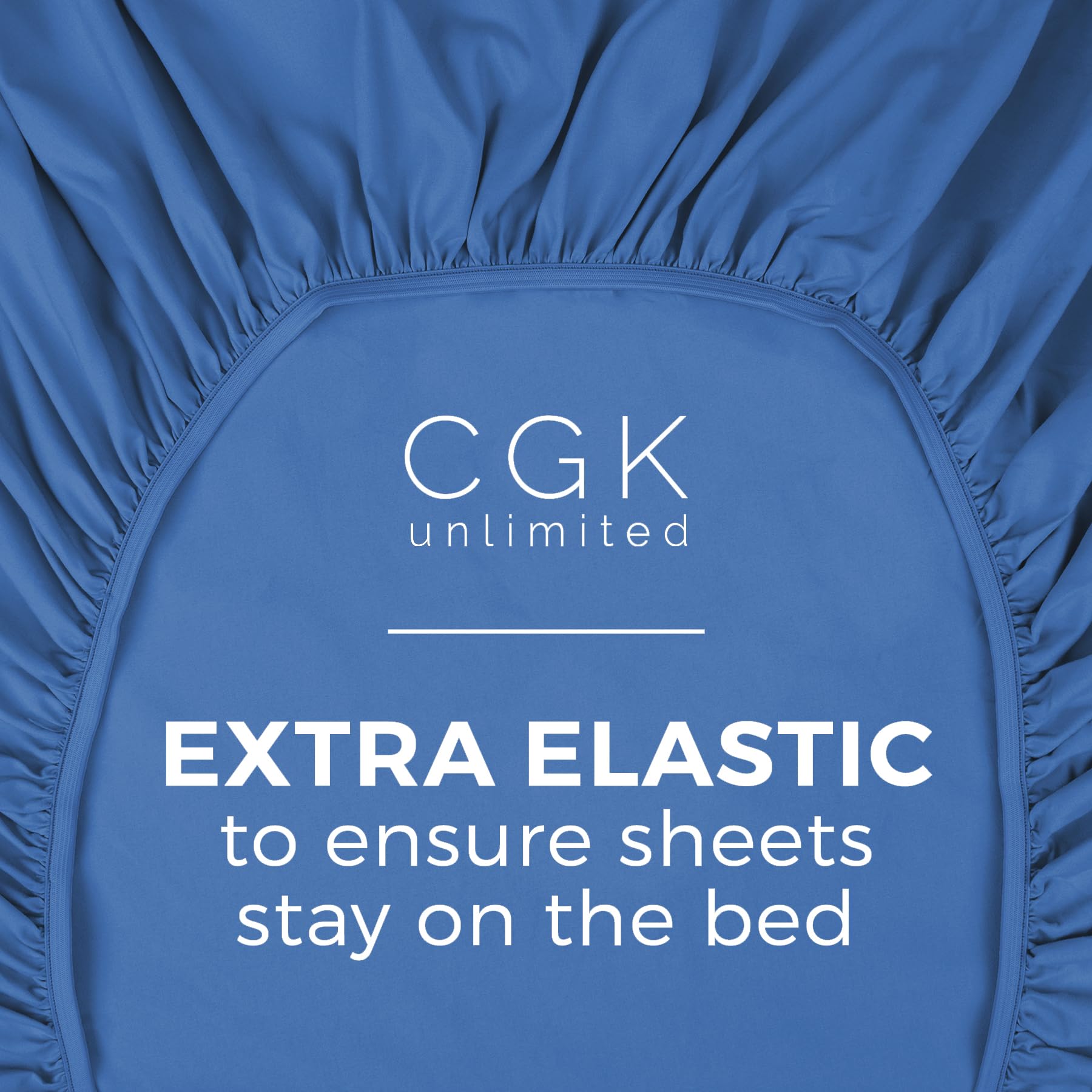 Twin Size Fitted Bed Sheet - Hotel Luxury Single Fitted Sheet Only - Fits Mattress Up To 16 - Extra Soft, Wrinkle Free, And Breathable Sheet - Bottom Fitted Sheet - Royal Blue Single Fitted Sheet Only