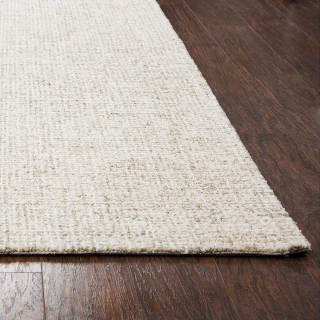 Overstock Alora Decor London 8' Round Solid Gray/Gray/Rust/Blue Hand-Tufted Area Rug