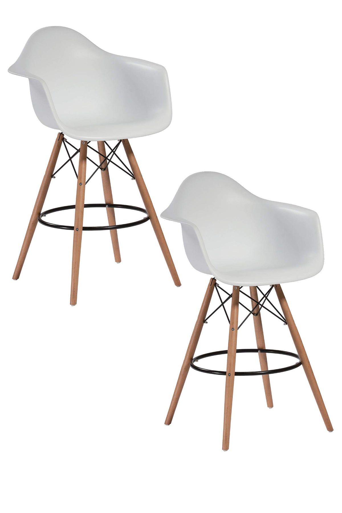 Pangea Home Daphney Bar Stool, White