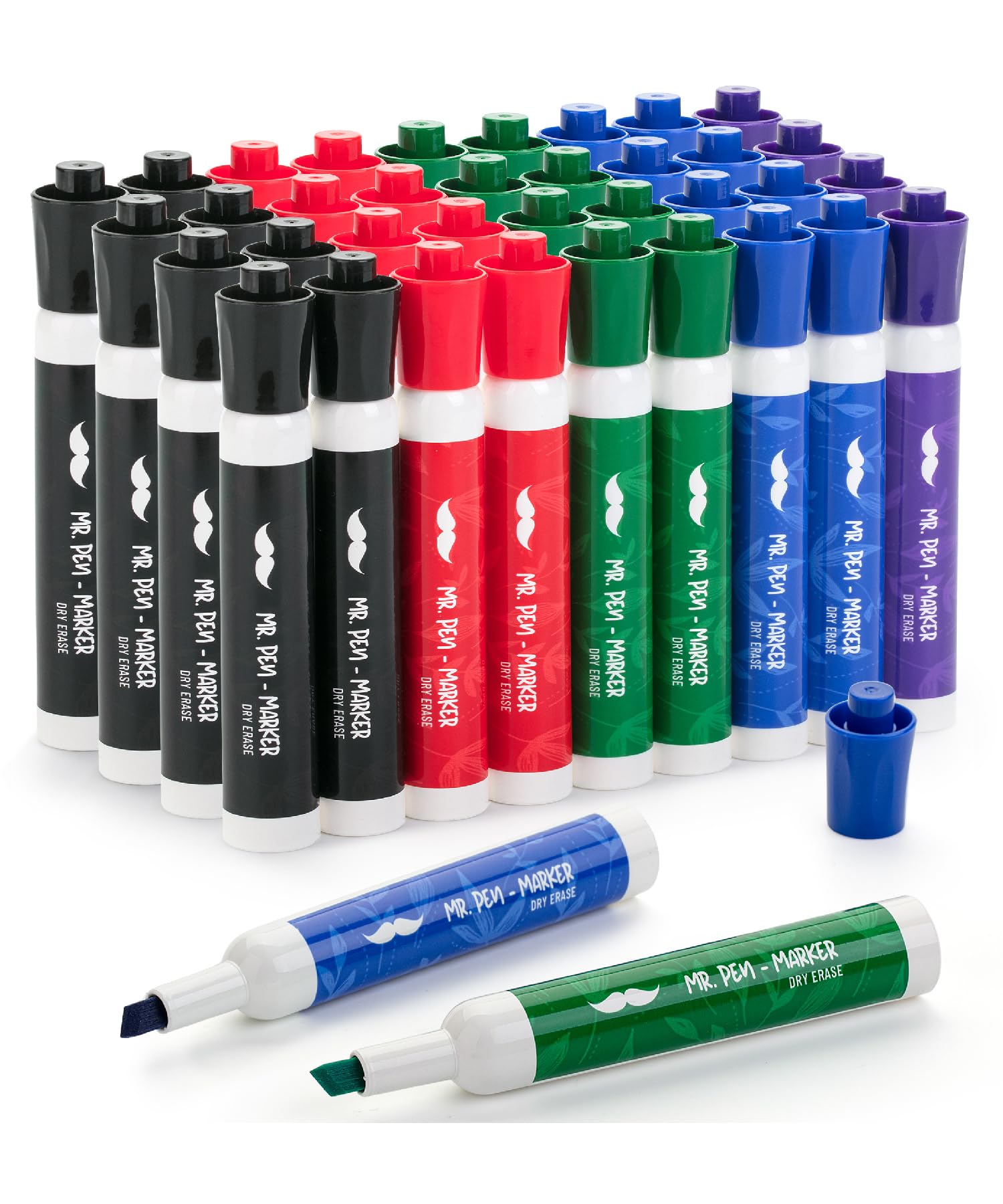Mr. Pen- Dry Erase Markers, Low Odor Chisel Tip, 36 Pack, Assorted Colors, White Board Markers Dry Erase, Chisel Tip Markers, Wh