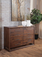 Steve Silver Lofton 8-Drawer Mocha Brown Wood Dresser