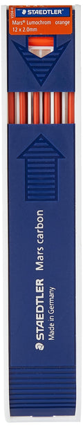 Staedtler Mars Lumochrom 204 Case Of 12 Drawing Leads 2 Mm Orange