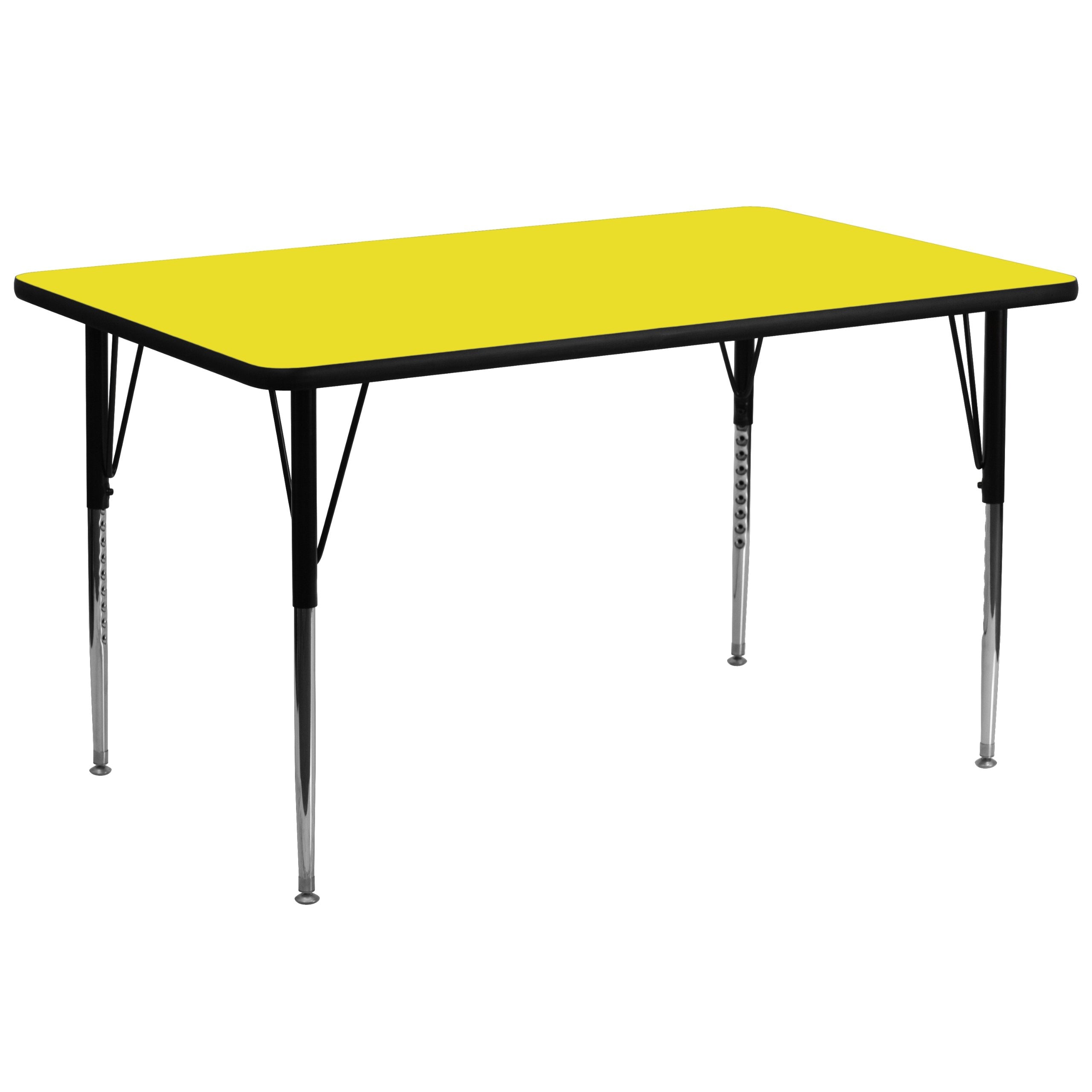 Flash Furniture 30x72 Yellow Activity table, 30&quot; W x 72&quot; D x 30.25&quot; H