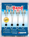 Bed Band- White. Original Bed Sheet Holder Straps (1 Pack) - USA Company- Sheet Grippers Suspenders with Smart Cordlock Button -