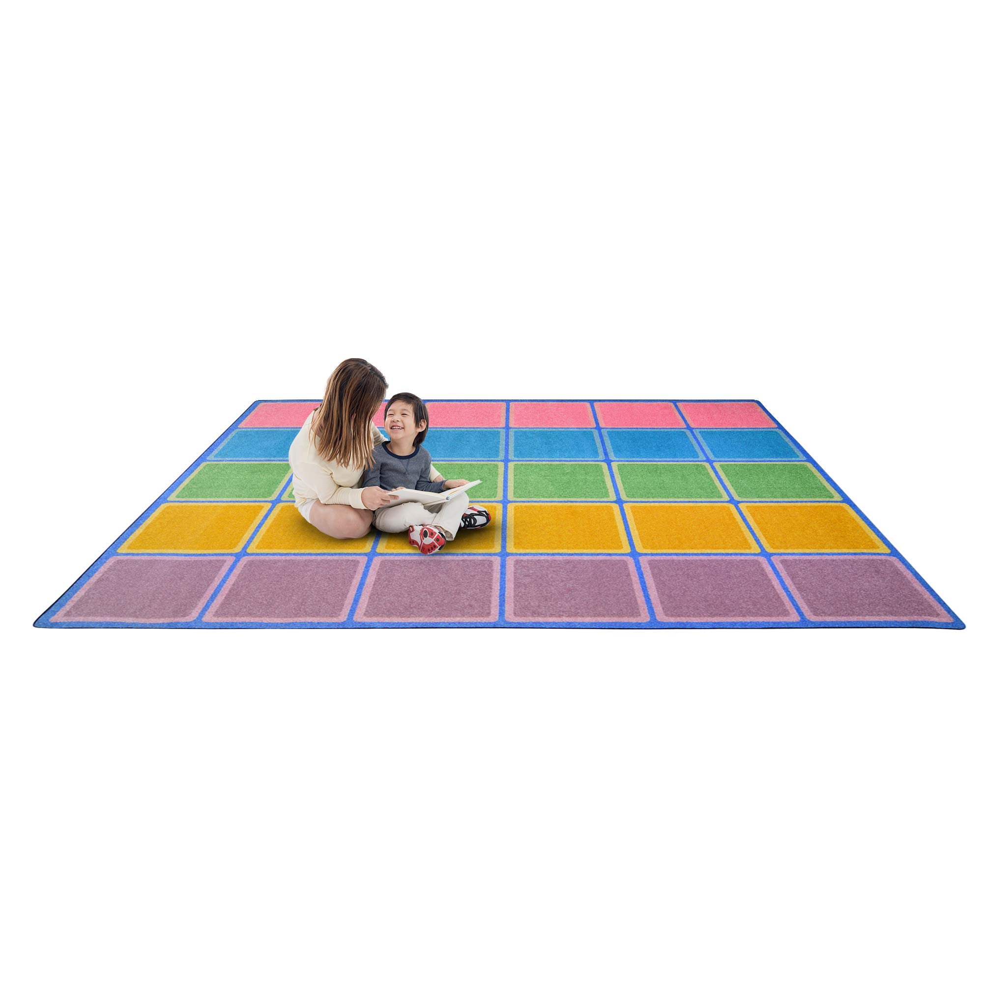 Joy Carpets Blocks Abound Rug, Pastel, 7 '8 '' X 10 '9 ''