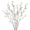 Tepaler 4pcs Artificial Cherry Blossom Flowers 28 Tall Silk Cherry Blossom Branches Faux White Peach Stems for Wedding Home Gard