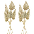 Chenkaiyang 10 Pcs Boho Dried Palm Spears Leaves Bulk, Small Natural Dried Real Palm Fans,Dried Palm Leaves with Stem Dried Leaf