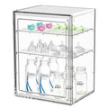 LEARNIBEE Baby Bottle Organizer,Adjustable Height Bottle Storage Organizer Baby for Bottles, Pacifiers, Pump Parts, Clear Organi