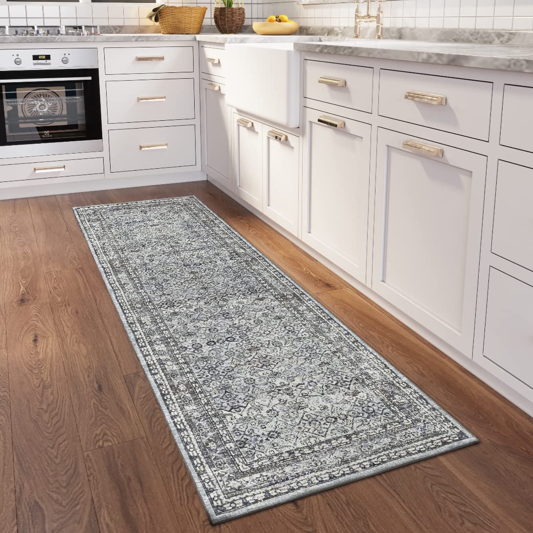 Dalyn Rugs Jericho Jc7 Pewter 2'6&quot; X 12' Rectangle Soft Runner Rug, Easy Clean, Non Shedding, Bedroom, Entry, Living Room, Dining Room, Kitchen Rug