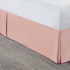 Nestl Peach Beige Full Bed Skirt - Full Size Bed Skirt 14 Inch Drop - Brushed Microfiber Bed Skirts - Hotel Quality Pleated Bed Skirt - Shrinkage & Fade Resistant