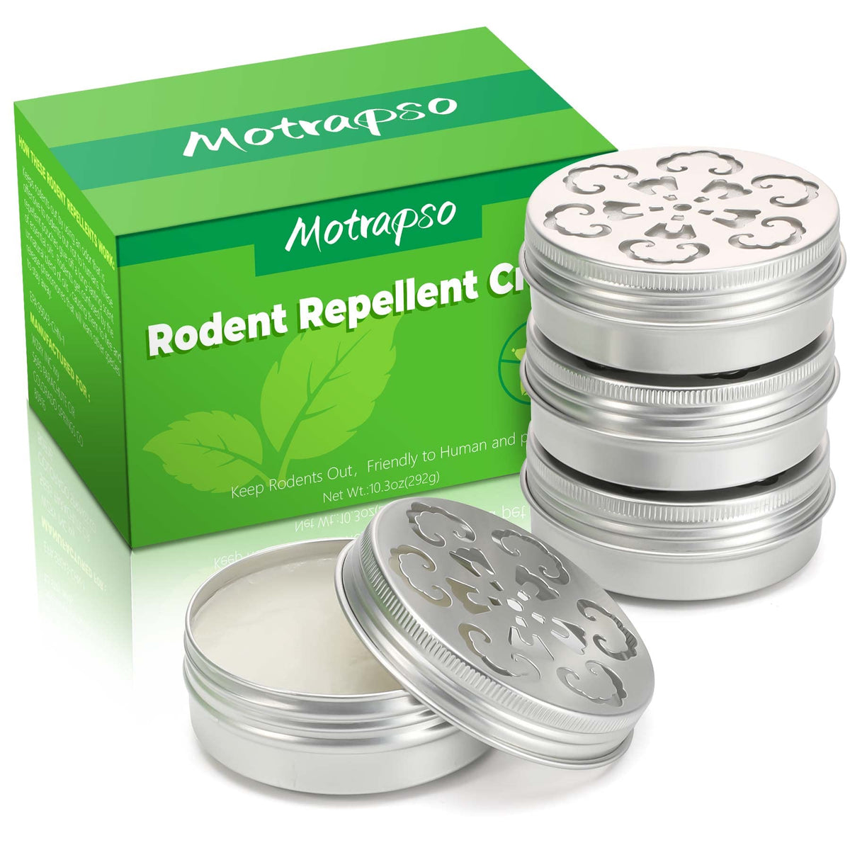 Peppermint Oil To Repel Mice And Rats, 4 Pack For Car Engines, Mouse Repellent Keeping Rodents Out Of House Garages, Human Pet D