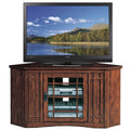 Leick Home 82285 Mission Corner TV Stand Made from Solid Wood, One Door and Adjustable Shelf, for 50 TVs, Mission Oak