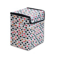 DREAMS HOME Khushifab Square Shape Foldable Multipurpose Carry Handles Zippered Lid Dots Laundry Basket Bag for Home, Cloth Stor
