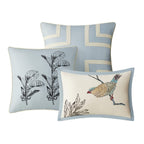 Madison Park Quincy Cozy Comforter Nature Scenery Design - All Season Bedding, Matching Bed Skirt, Decorative Pillows, Quincy, Leaf & Bird Khaki Queen(90'X90') 7 Piece