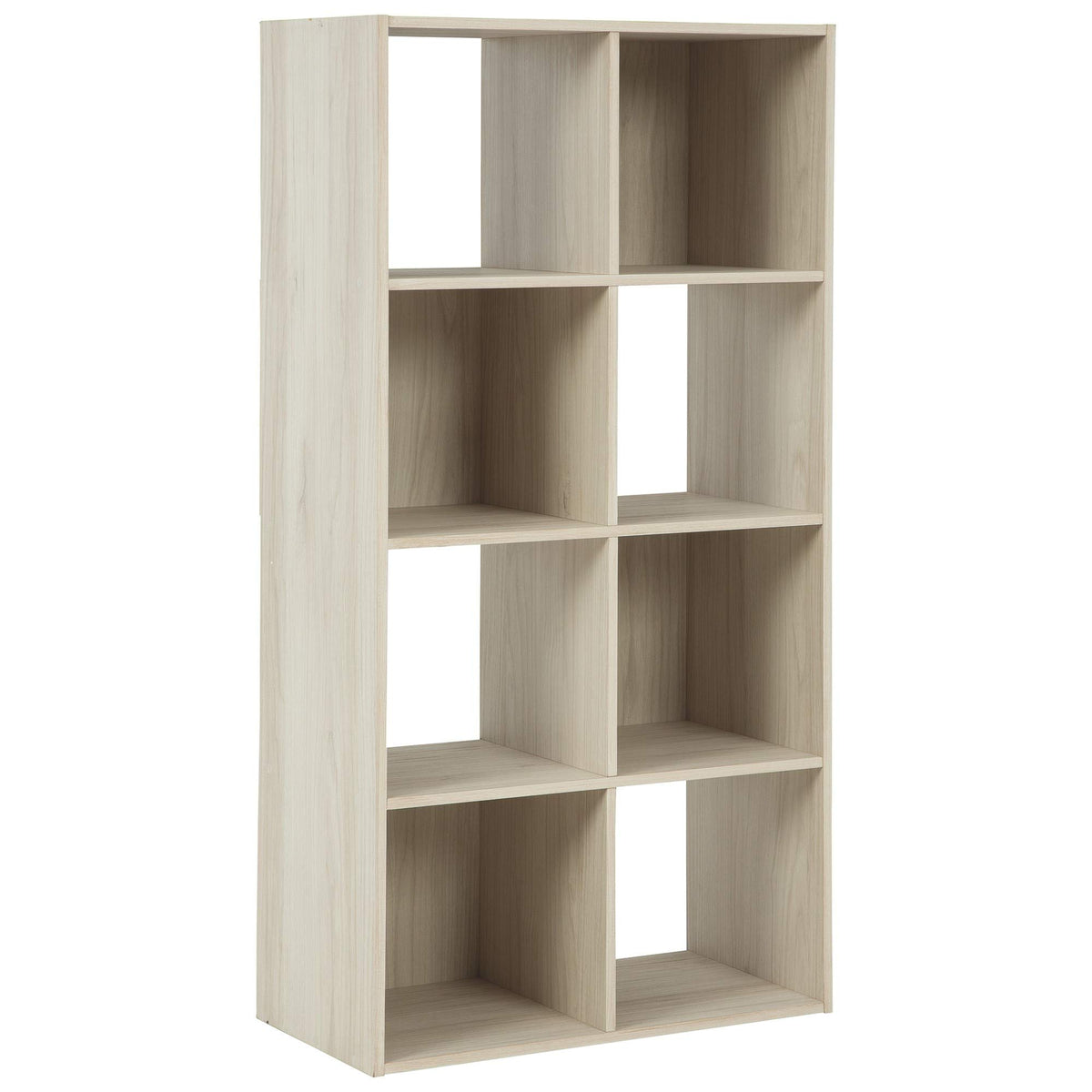 Benjara 8 Cube Wooden Organizer With Grain Details, Brown