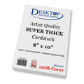 White 8' X 10' Cardstock - Blank Super Thick Paper - 100 Sheets - Artist Drawing Quality Eggshell Finish - Heavy Weight 120Lb