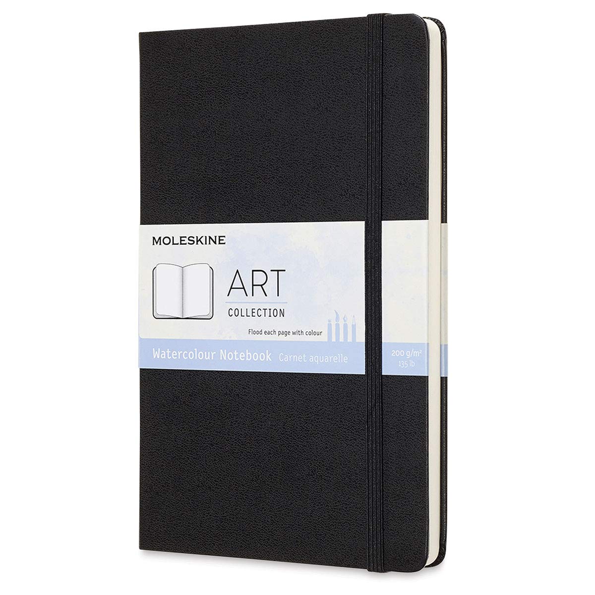 Moleskine Art Notebook, Hard Cover, Large (5' X 8.25') Plain/Blank, Black, 72 Pages