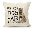 Yueshare Funny Dog Quote Its Not Dog Hair Its Rottweiler Glitter Watercolor Cotton Linen Throw Pillow Cover, Rottweiler Dog Gift