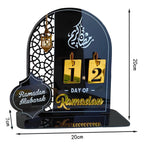 Seahuistar Ramadan Advent Calendar Acrylic Eid Countdown Calendars 30 Days Til Eid Lantern Eid Mubarak Ornament Table Decor For